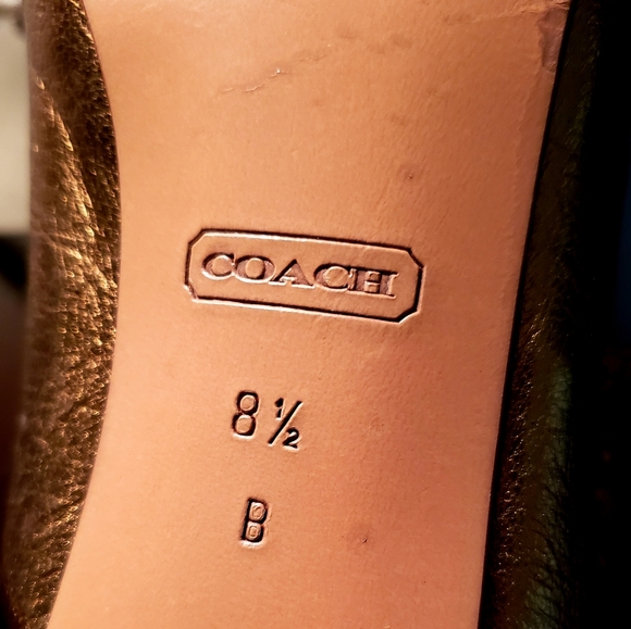 Gold Coach heels pumps dress party shoes - Picture 4 of 8